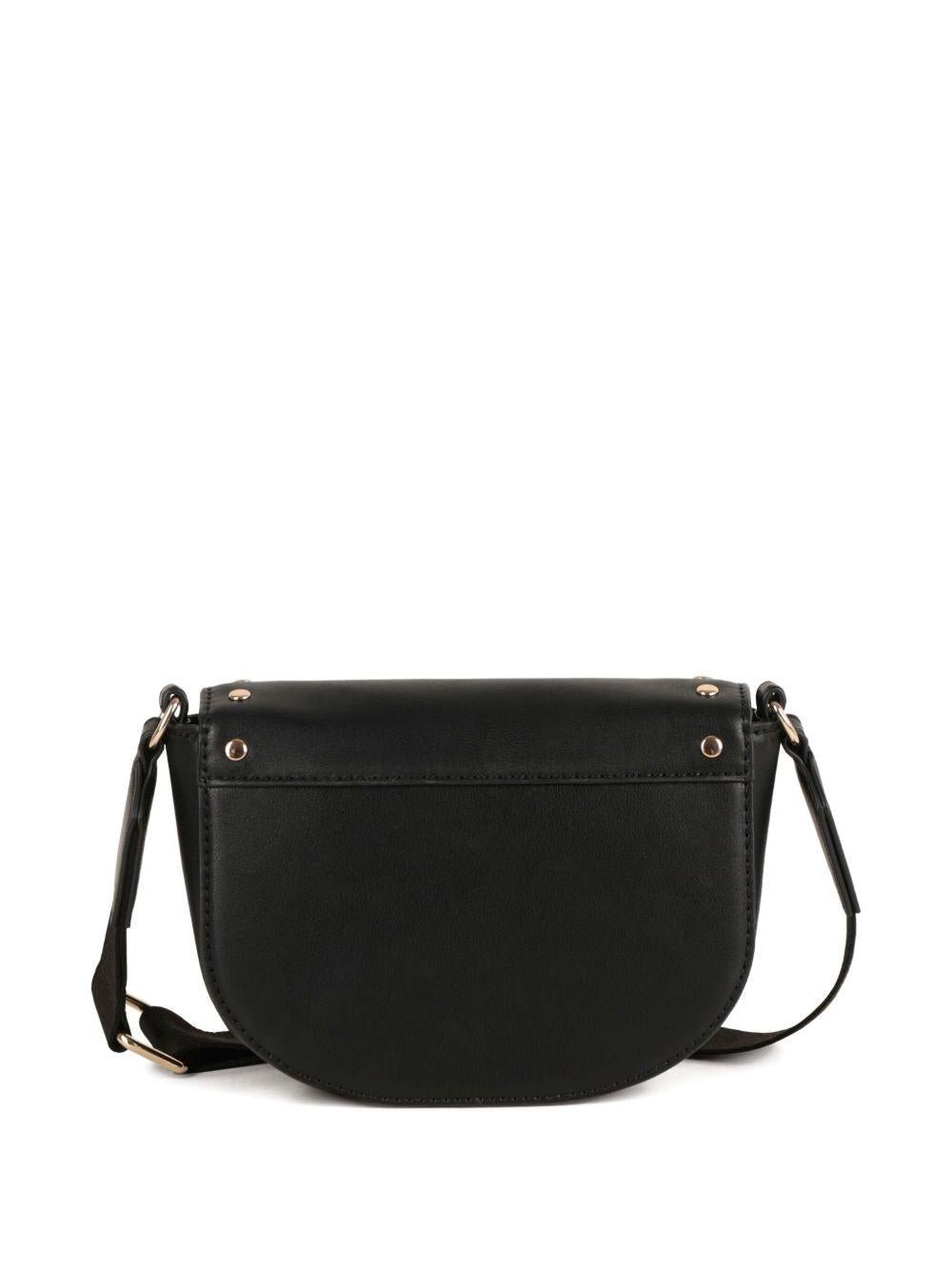 Borsa a spalla per bambina Michael Kors Kids nera con forma a mezza luna - Rubino Kids