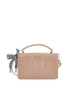 Borsa a spalla per bambina Monnalisa beige con logo goffrato - Rubino Kids