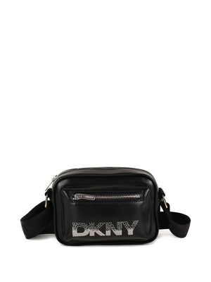 Borsa a spalla per bambini DKNY Kids nera con tracolla regolabile