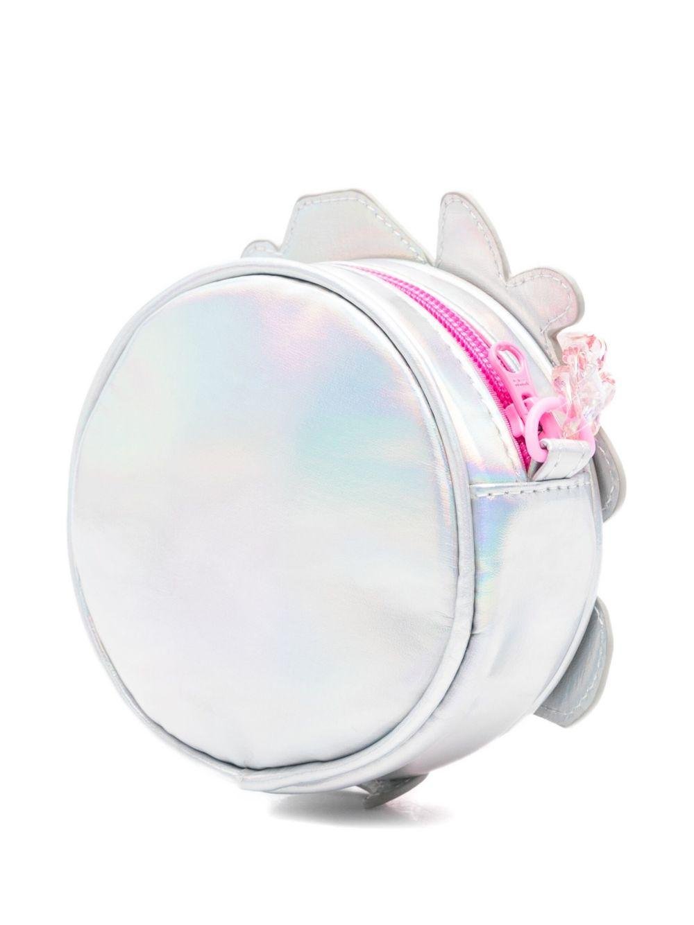 Borsa a tracolla per bambina Billieblush argento con catena stampata zebra - Rubino Kids