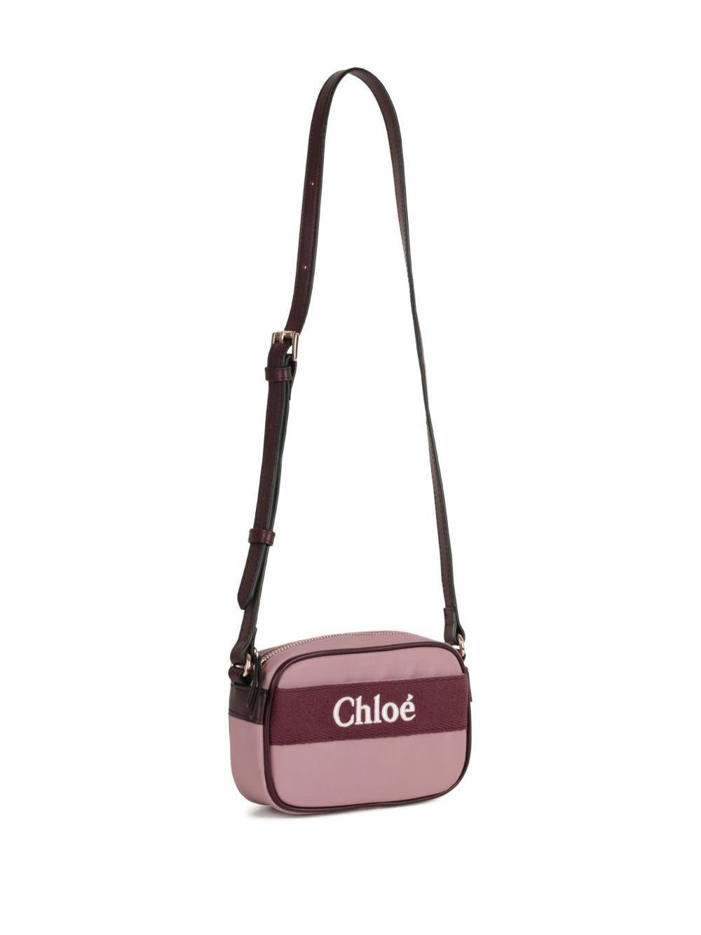 Borsa a tracolla per bambina Chloé Kids viola con ricamo - Rubino Kids