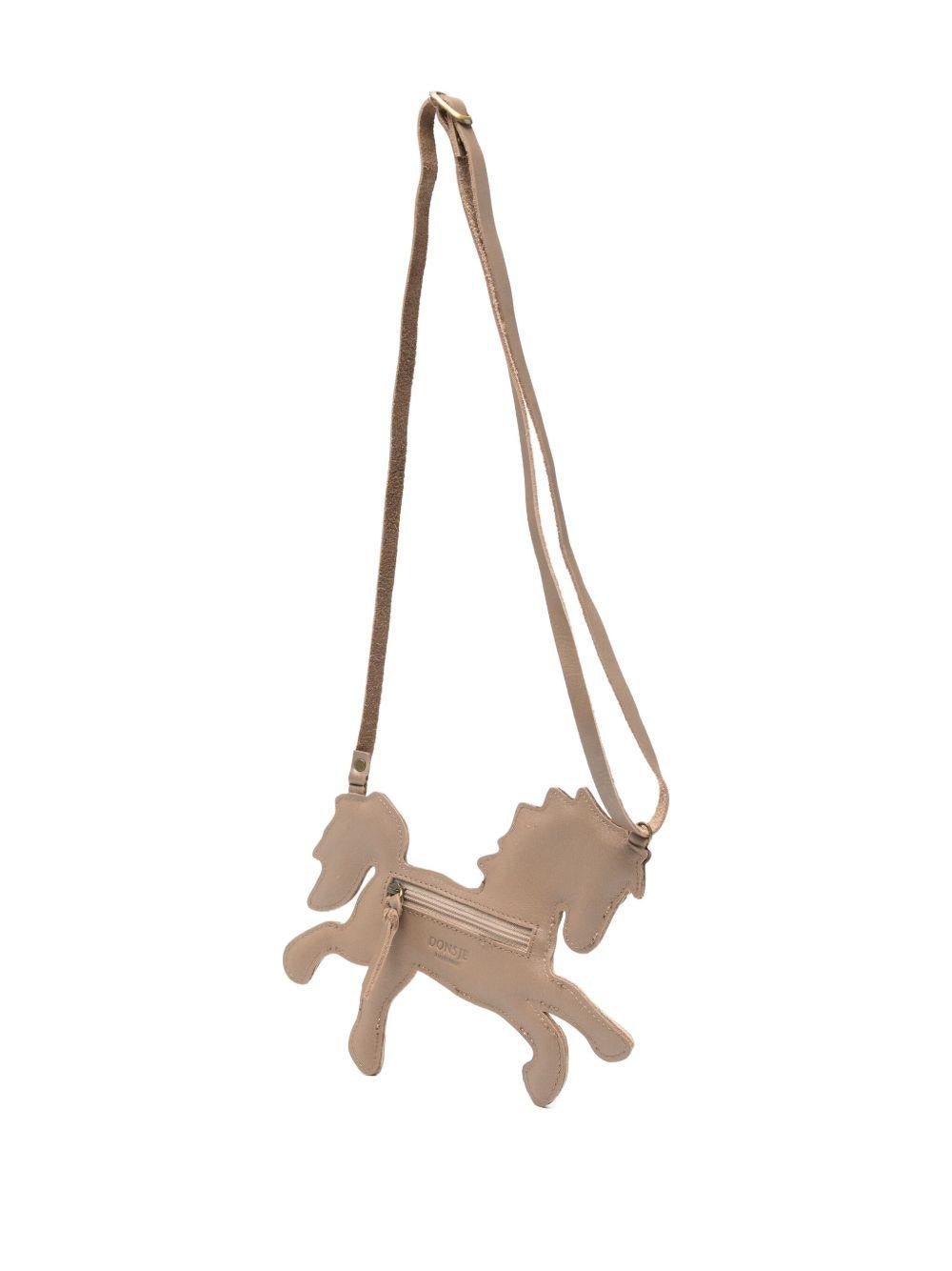 Borsa a tracolla per bambina Donsje beige a forma di cavallo - Rubino Kids
