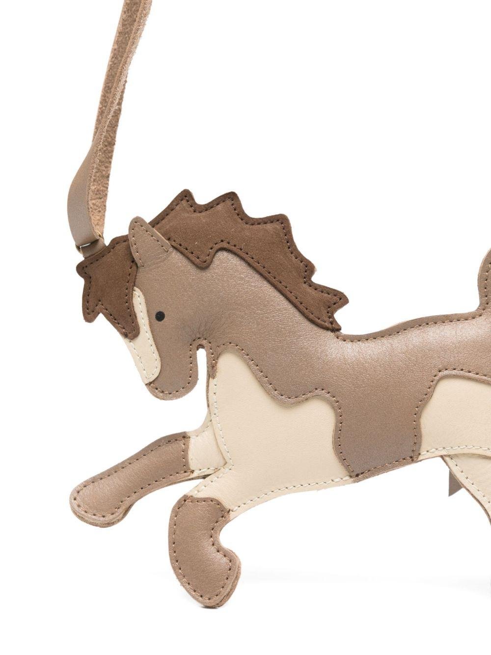 Borsa a tracolla per bambina Donsje beige a forma di cavallo - Rubino Kids