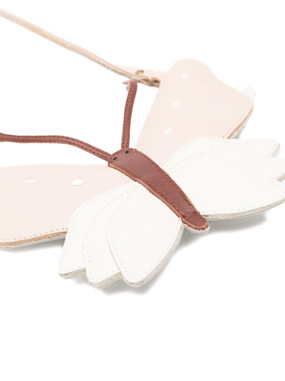 Borsa a tracolla per bambina Donsje beige con dettaglio a farfalla - Rubino Kids