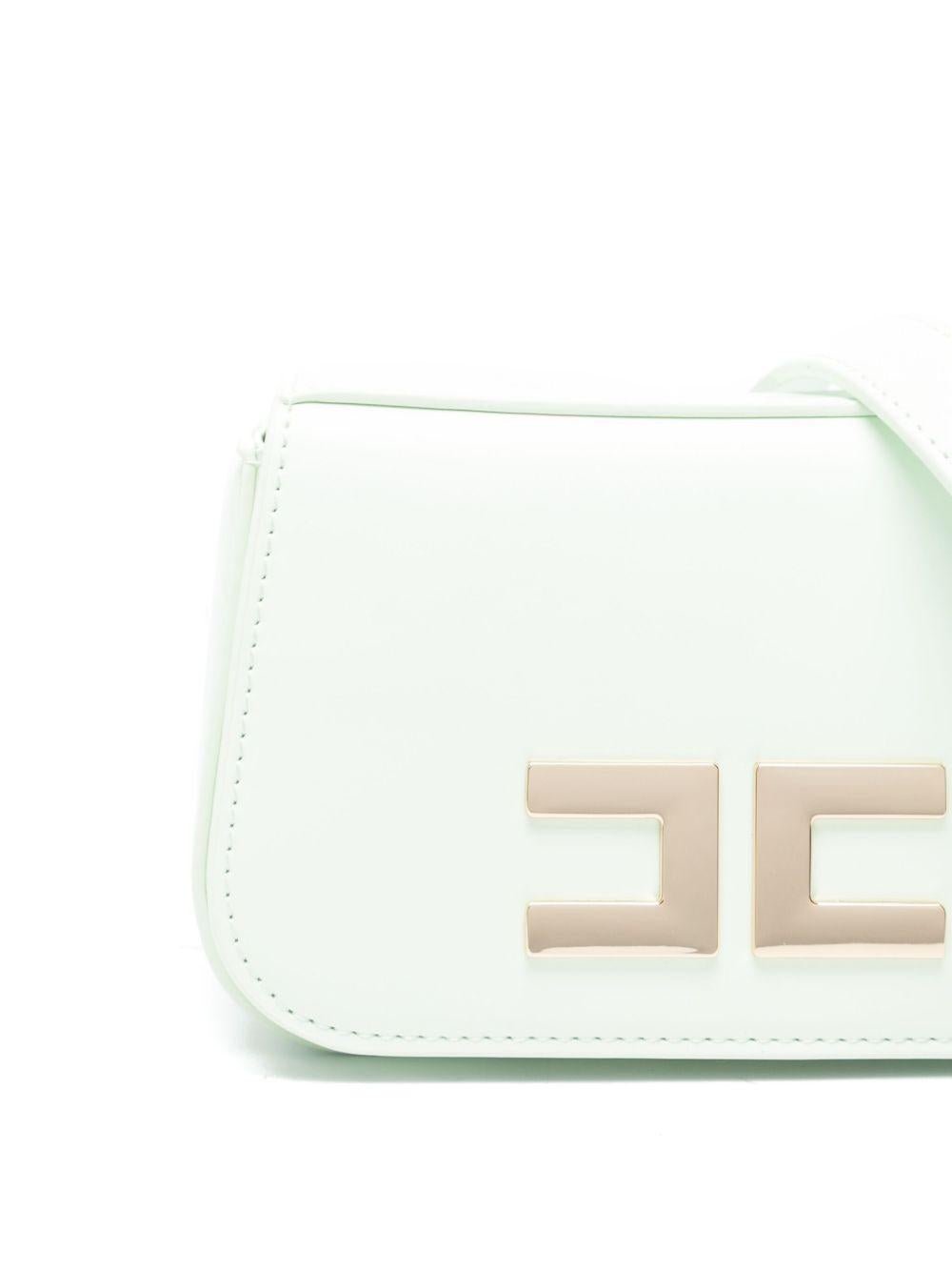 Borsa a tracolla per bambina Elisabetta Franchi La Mia Bambina verde con placca logo - Rubino Kids