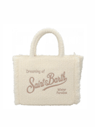 Borsa Colette per bambina MC2 Saint Barth Kids bianca con logo ricamato a contrasto - Rubino Kids