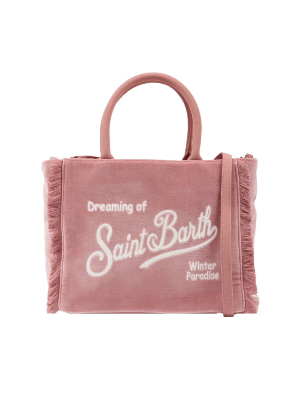 Borsa Colette per bambina MC2 Saint Barth Kids rosa con dettaglio frange - Rubino Kids