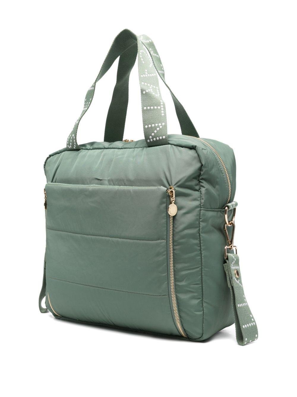 Borsa con manico per bambina Stella McCartney Kids verde con trama trapuntata - Rubino Kids