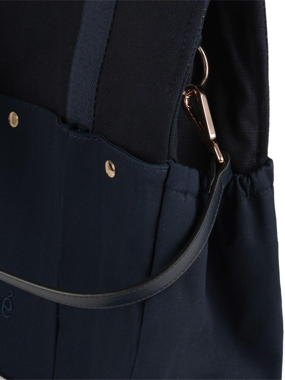 Borsa fasciatoio per bambini Chloé Kids blu con ricamo - Rubino Kids