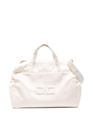 Borsa fasciatoio per neonata Elisabetta Franchi La Mia Bambina bianco con logo