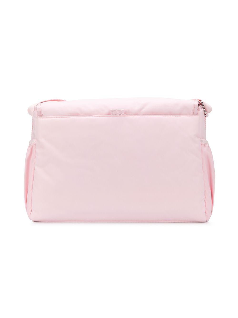 Borsa fasciatoio per neonata Emporio Armani Kids rosa con placca con logo - Rubino Kids