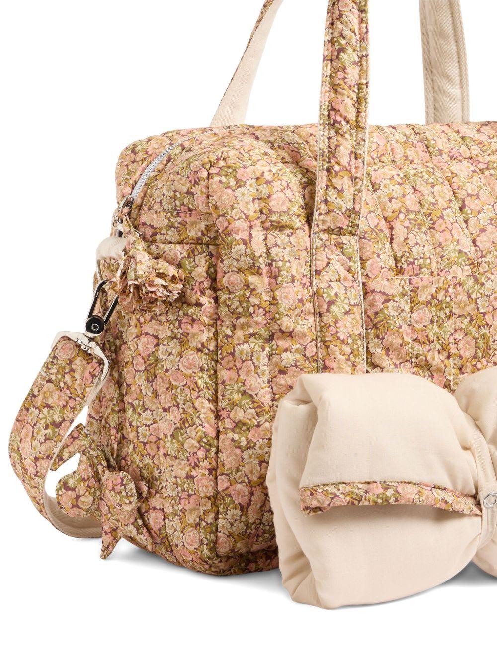 Borsa fasciatoio per neonati Bonpoint Piou beige trapuntata a fiori - Rubino Kids