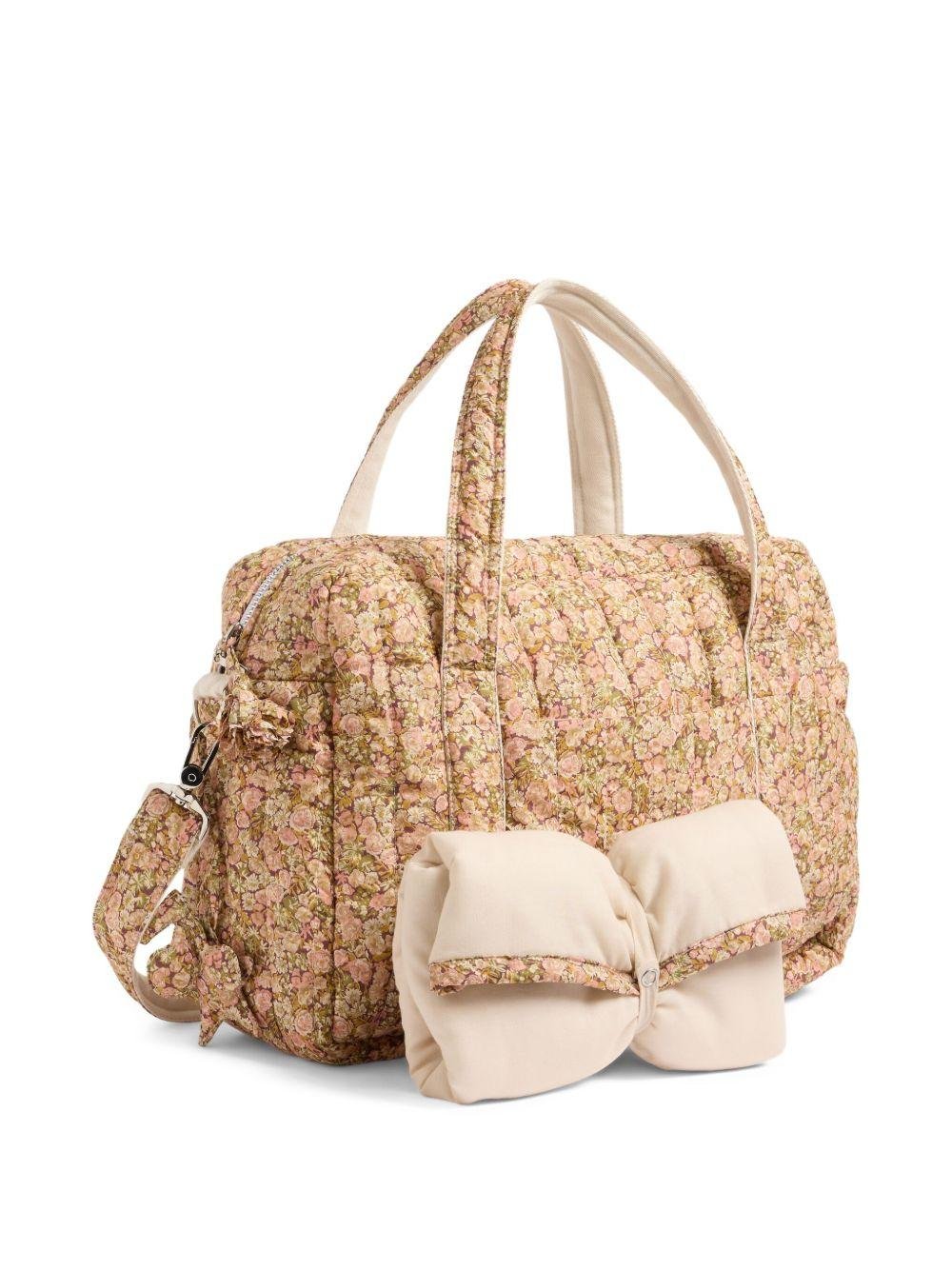 Borsa fasciatoio per neonati Bonpoint Piou beige trapuntata a fiori - Rubino Kids