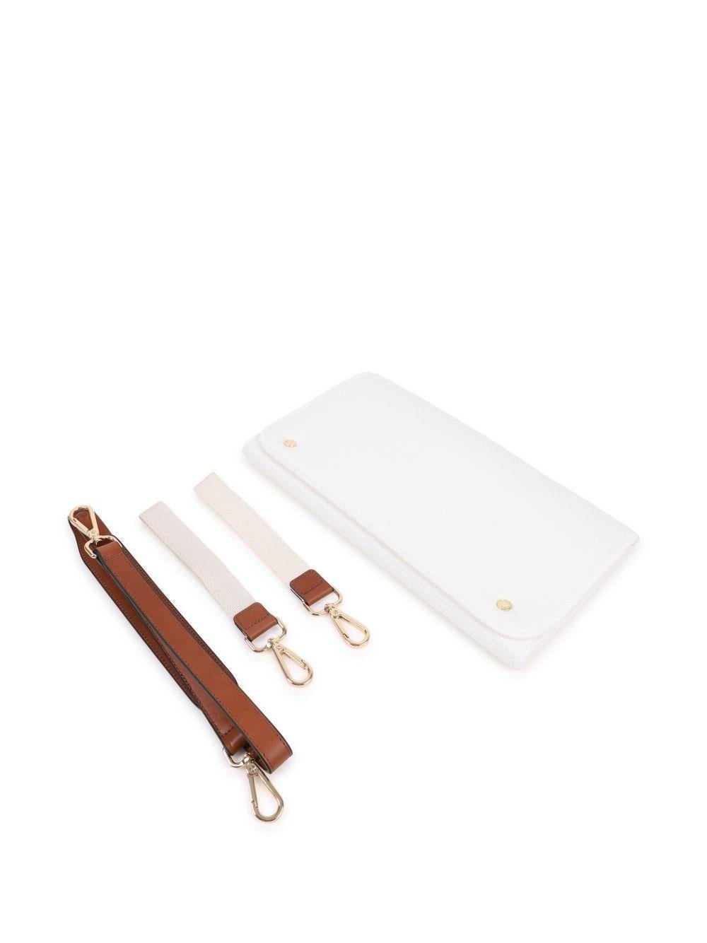 Borsa fasciatoio per neonati Chloé Kids beige con stampa logo - Rubino Kids