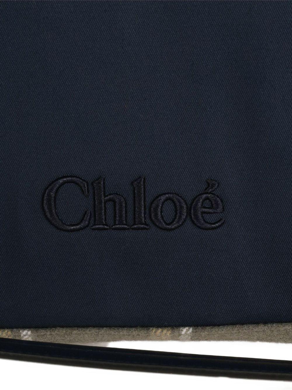 Borsa fasciatoio per neonati Chloé Kids blu con motivo a quadri <BR/> - Rubino Kids