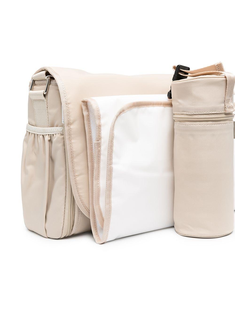 Borsa fasciatoio per neonati Emporio Armani Kids beige con applicazione - Rubino Kids
