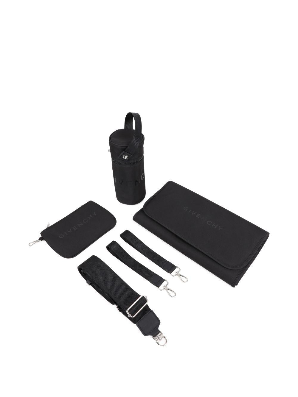 Borsa fasciatoio per neonati Givenchy Kids nera con logo - Rubino Kids