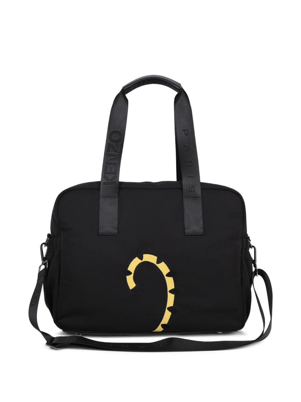 Borsa fasciatoio per neonati Kenzo Kids nera con ricamo - Rubino Kids