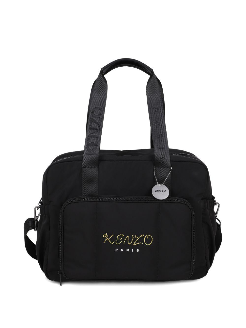 Borsa fasciatoio per neonati Kenzo Kids nera con ricamo - Rubino Kids