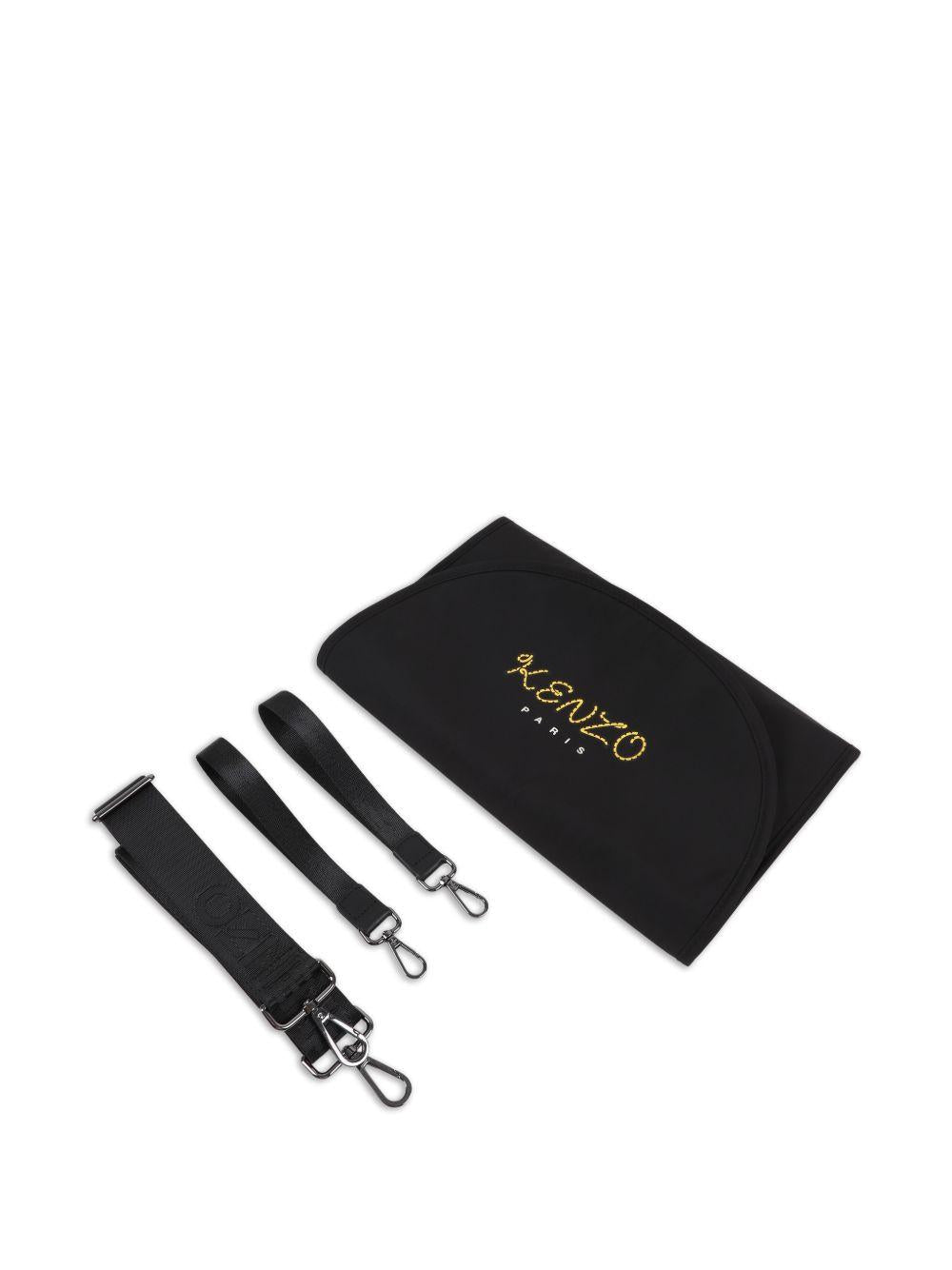 Borsa fasciatoio per neonati Kenzo Kids nera con ricamo - Rubino Kids