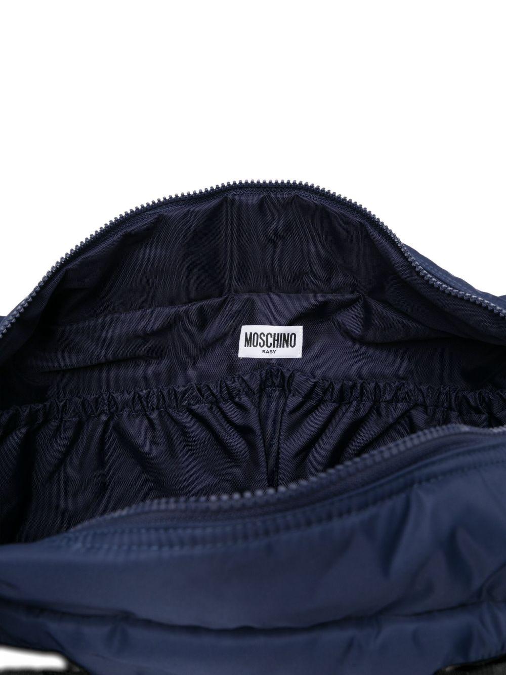Borsa fasciatoio per neonati Moschino Kids blu navy con design trapuntato - Rubino Kids