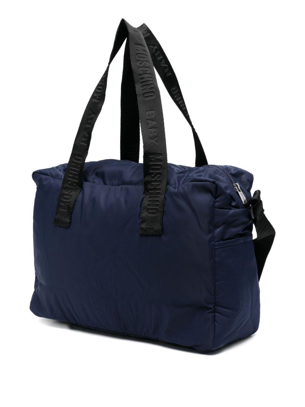 Borsa fasciatoio per neonato Moschino Kids blu con stampa Teddy Bear - Rubino Kids