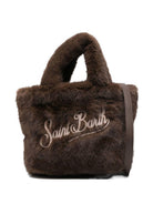 Borsa MC2 Saint Barth Kids Vanity Soft Fur marrone in pelliccia sintetica - Rubino Kids