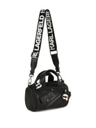 Borsa mini per bambina Karl Lagefeld Kids nera in pelle con tracolla removibile - Rubino Kids