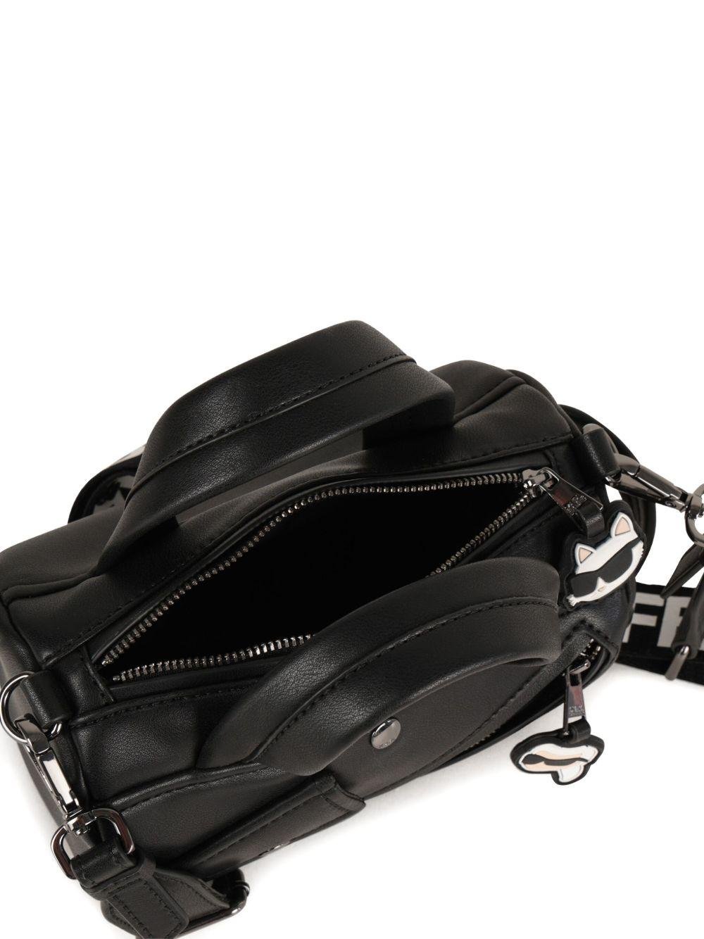 Borsa mini per bambina Karl Lagefeld Kids nera in pelle con tracolla removibile - Rubino Kids