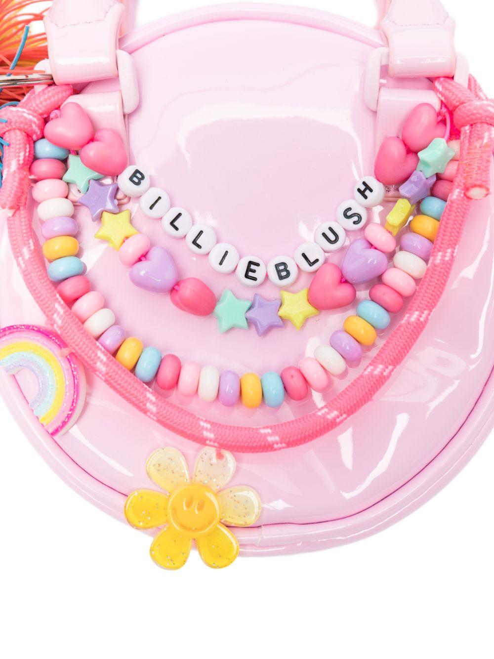 Borsa per bambina Billieblush rosa con tracolla a perline - Rubino Kids