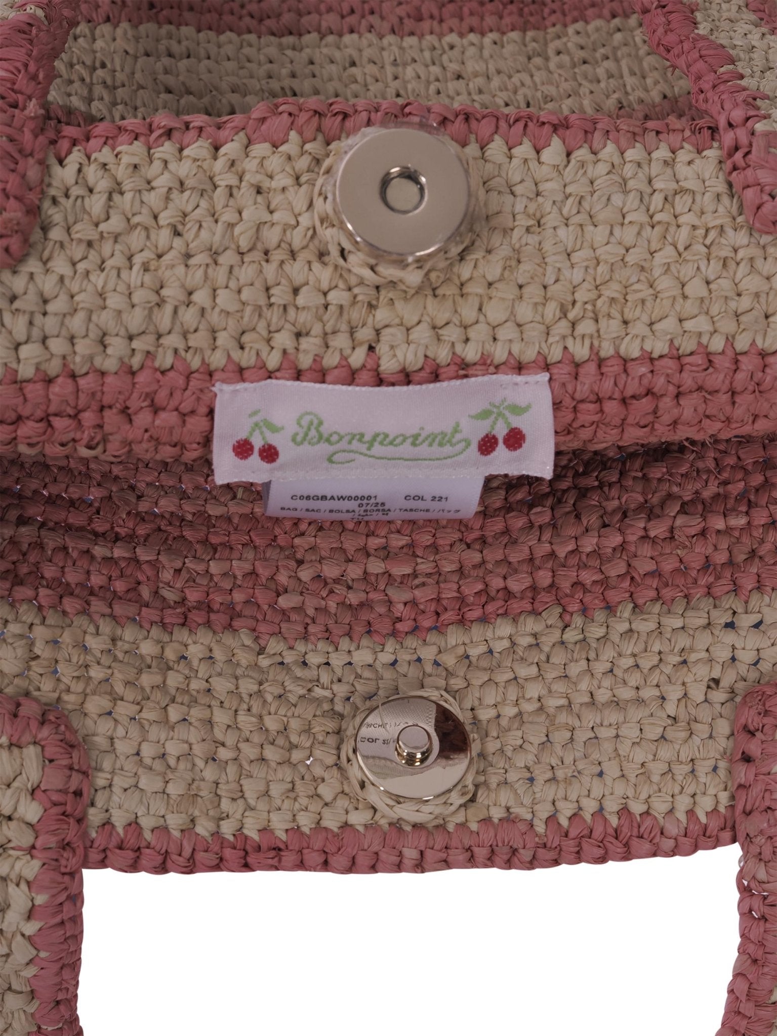 Borsa per bambina Bonpoint rosa con scritta ricamata - Rubino Kids