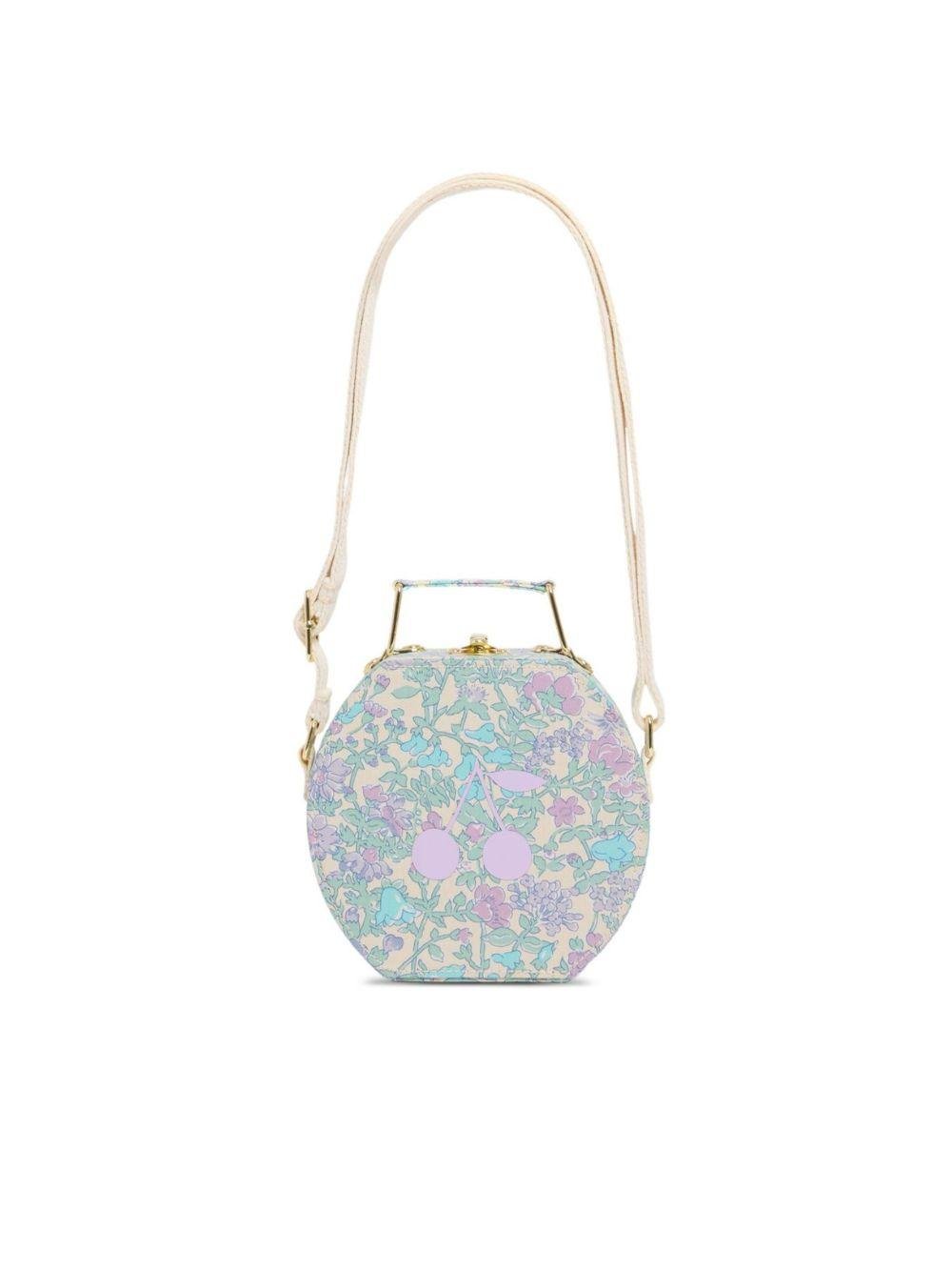 Borsa per bambina Bonpoint viola con stampa a fiori - Rubino Kids
