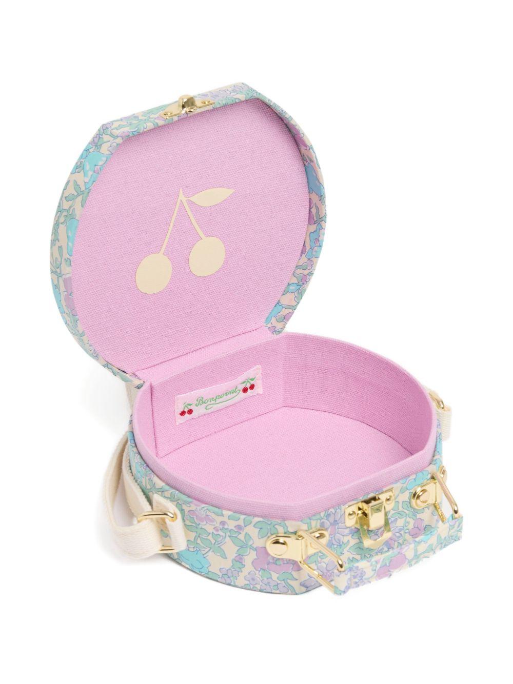 Borsa per bambina Bonpoint viola con stampa a fiori - Rubino Kids