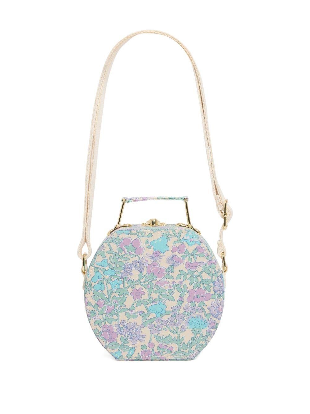 Borsa per bambina Bonpoint viola con stampa a fiori - Rubino Kids