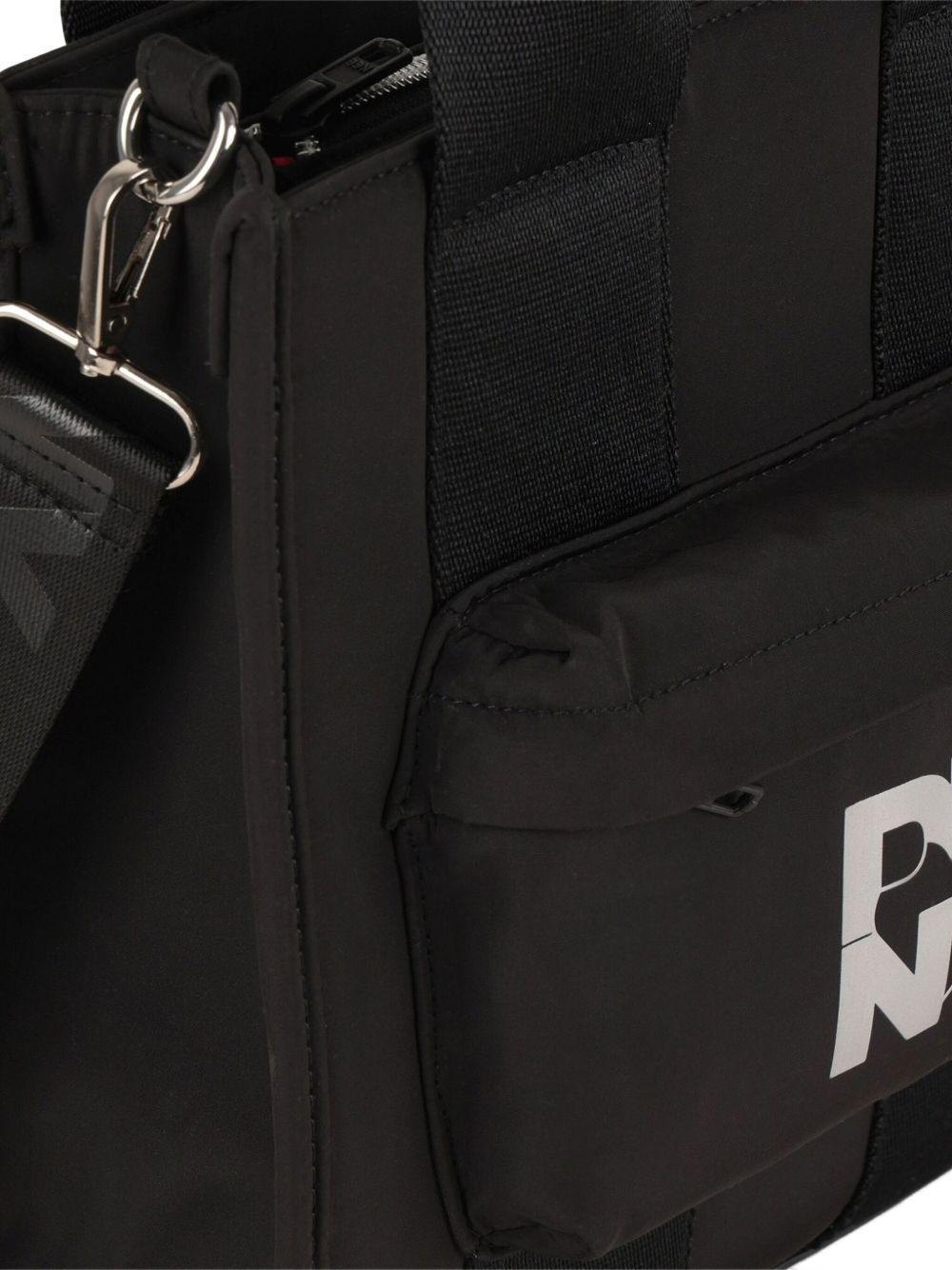 Borsa per bambina DKNY Kids nera con stampa con logo - Rubino Kids