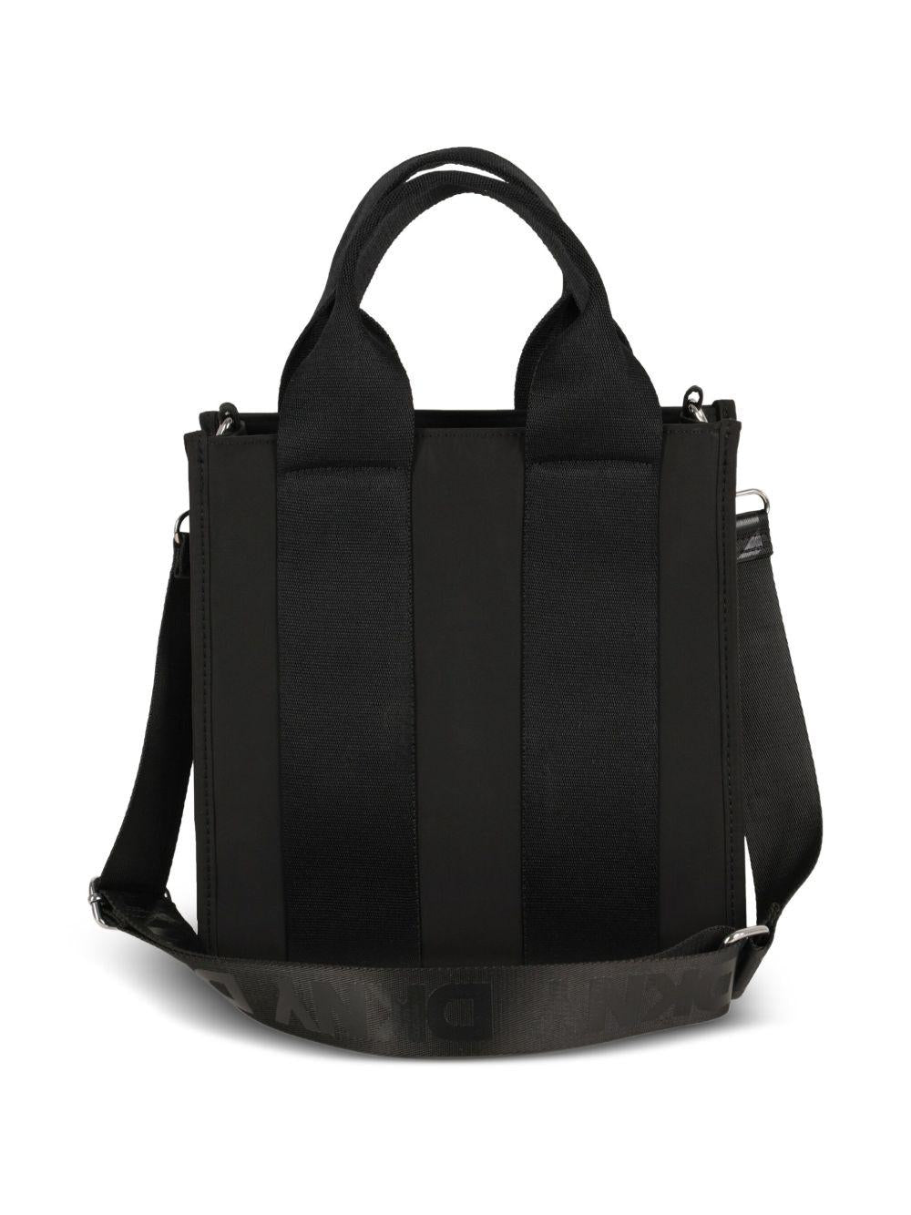 Borsa per bambina DKNY Kids nera con stampa con logo - Rubino Kids