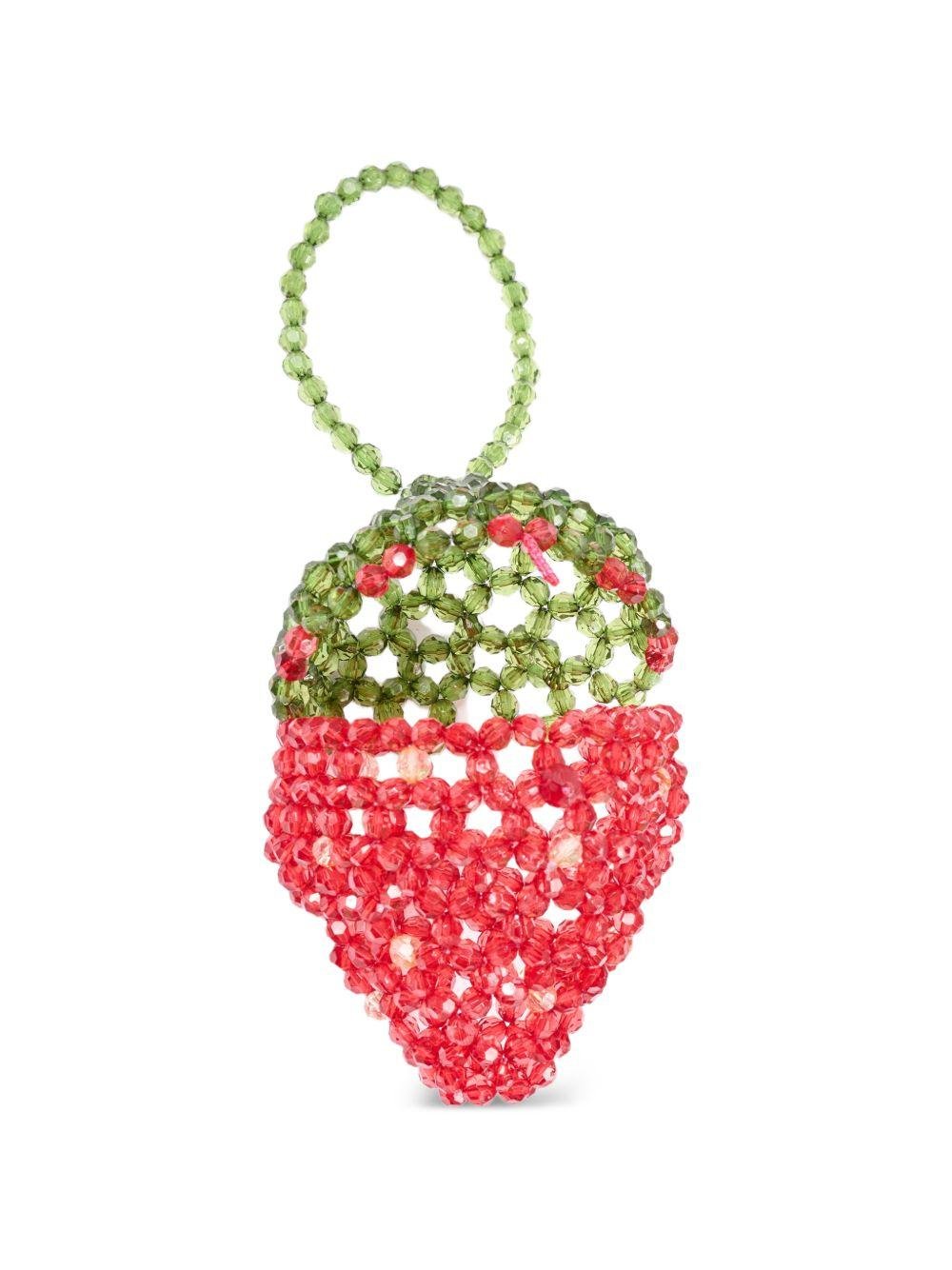 Borsa per bambina Konges Sløjd rossa a forma di fragola - Rubino Kids