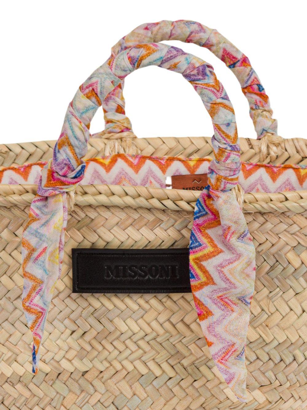 Borsa per bambina Missoni Kids beige con design intrecciato - Rubino Kids