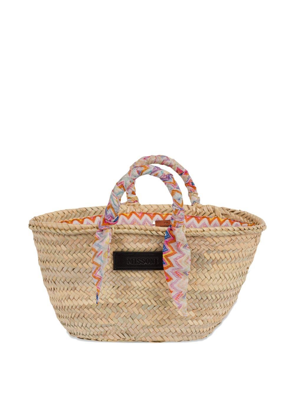 Borsa per bambina Missoni Kids beige con design intrecciato - Rubino Kids