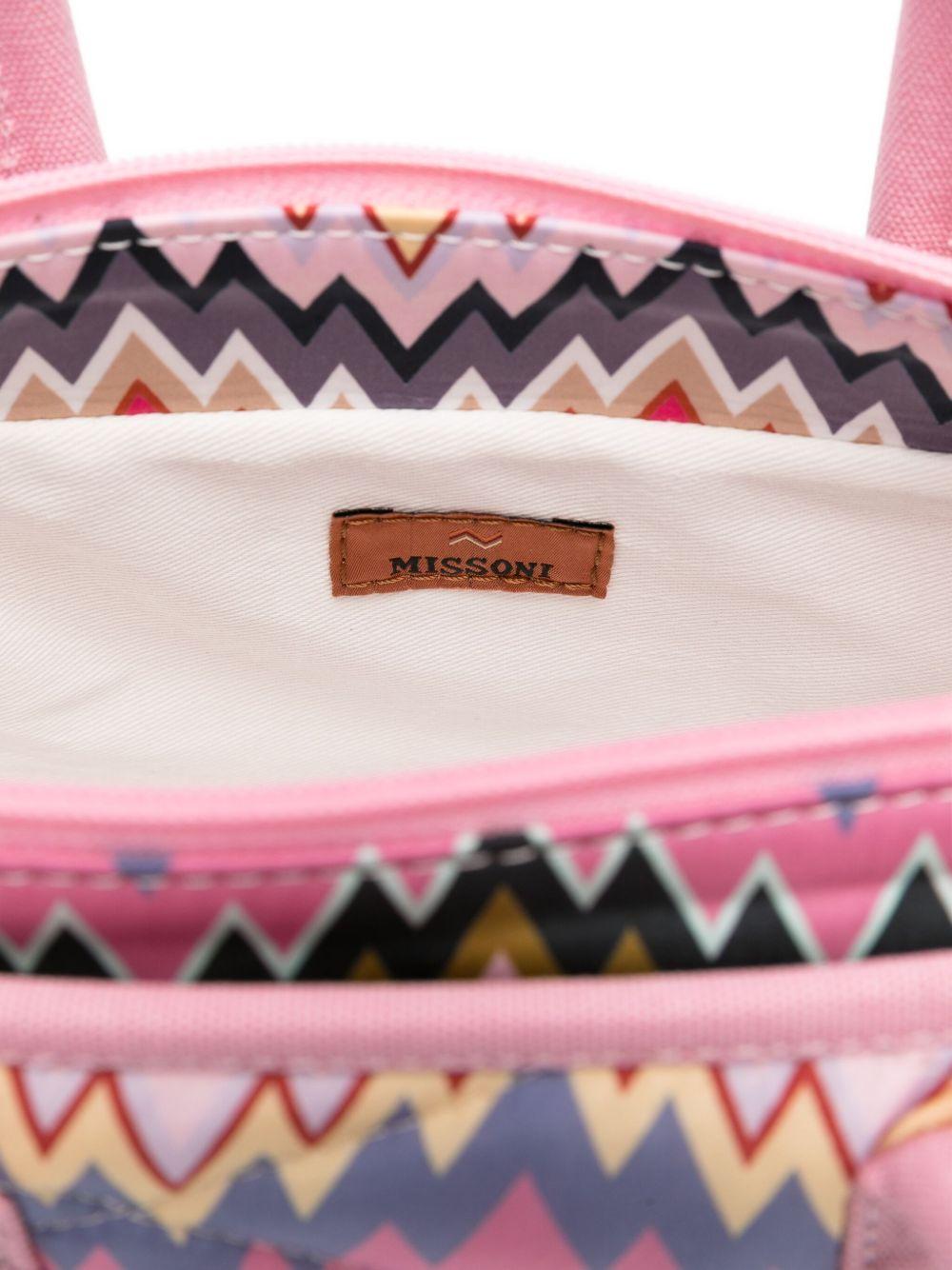 Borsa per bambina Missoni Kids rosa con motivo a zigzag - Rubino Kids