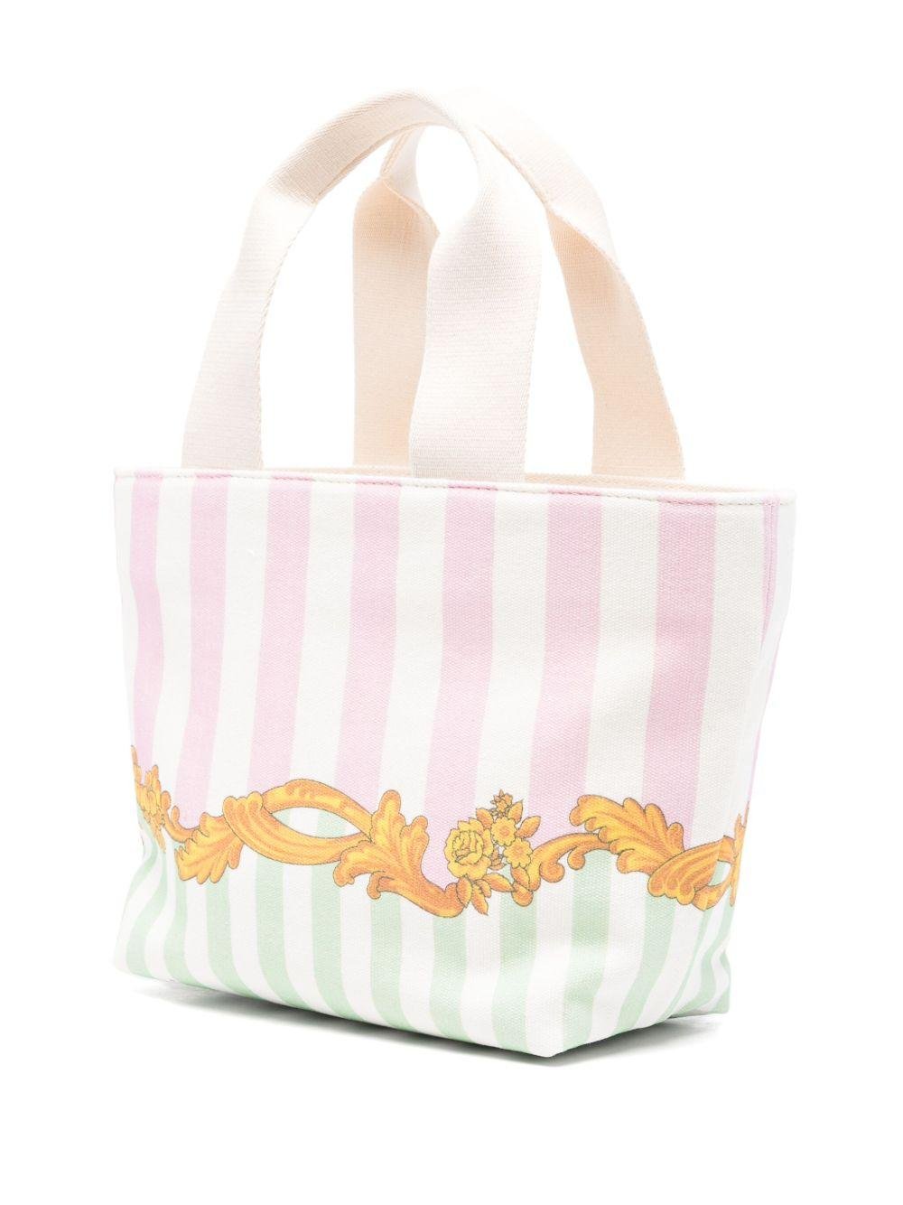 Borsa per bambina Versace Kids bianco con righe verticali - Rubino Kids