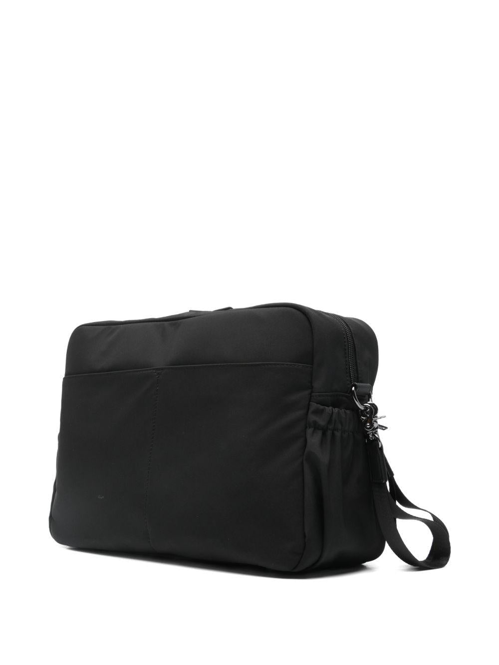 Borsa per neonato Boss Kids nera con logo frontale in rilievo - Rubino Kids