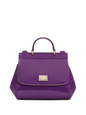 Dolce & Gabbana Kids shiny purple Sicily mini shoulder bag for girls with handle