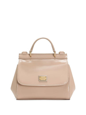 Dolce & Gabbana Kids beige leather Sicily bag for girls