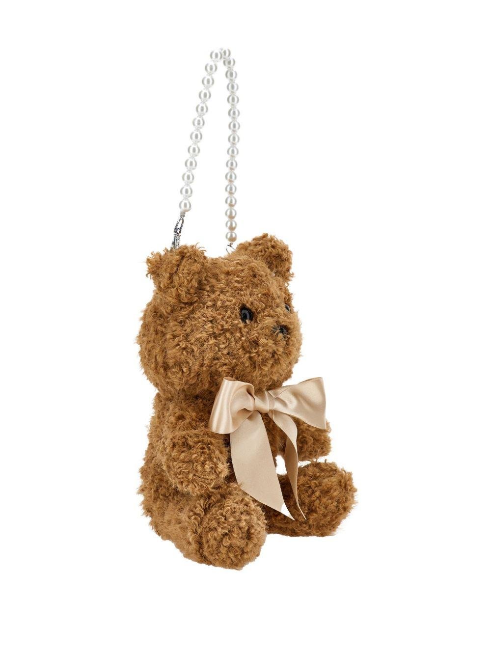 Borsa Teddy Bear per bambina Monnalisa marrone con dettaglio fiocco - Rubino Kids