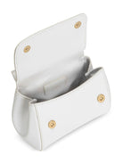 Borsa tote per bambina Dolce & Gabbana Kids Sicily mini bianco con logo con gemme - Rubino Kids