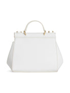 Borsa tote per bambina Dolce & Gabbana Kids Sicily mini bianco con logo con gemme - Rubino Kids