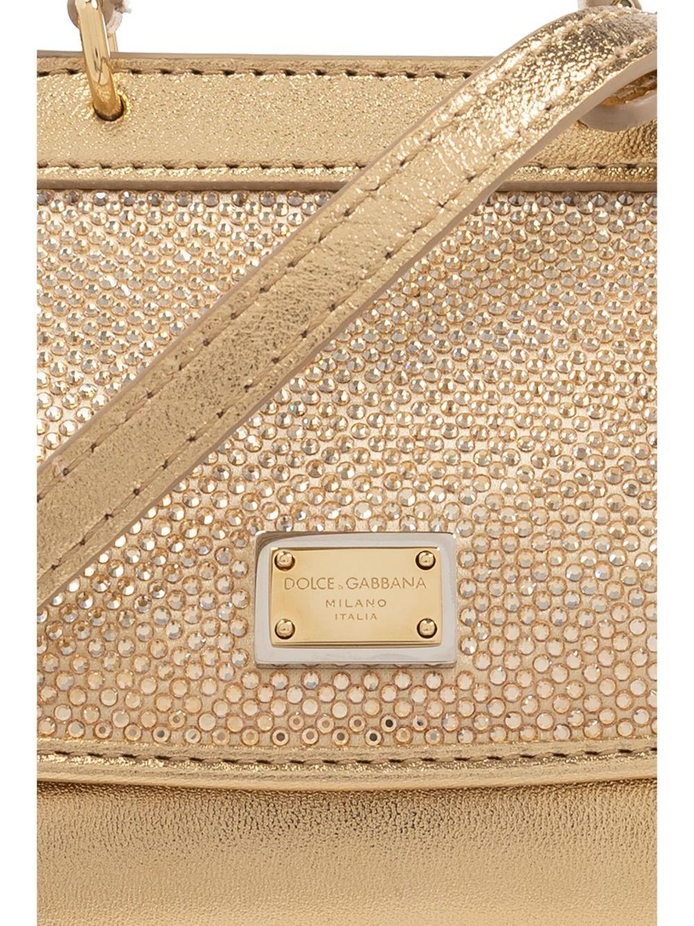 Borsa tote Sicily mini per bambina Dolce & Gabbana Kids color oro metallizzata - Rubino Kids
