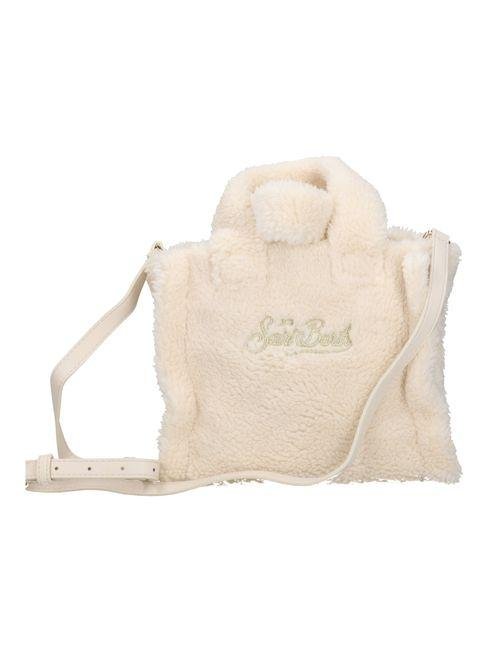 Borsa Vanity Mini per bambina MC2 Saint Barth Kids beige in shearling - Rubino Kids