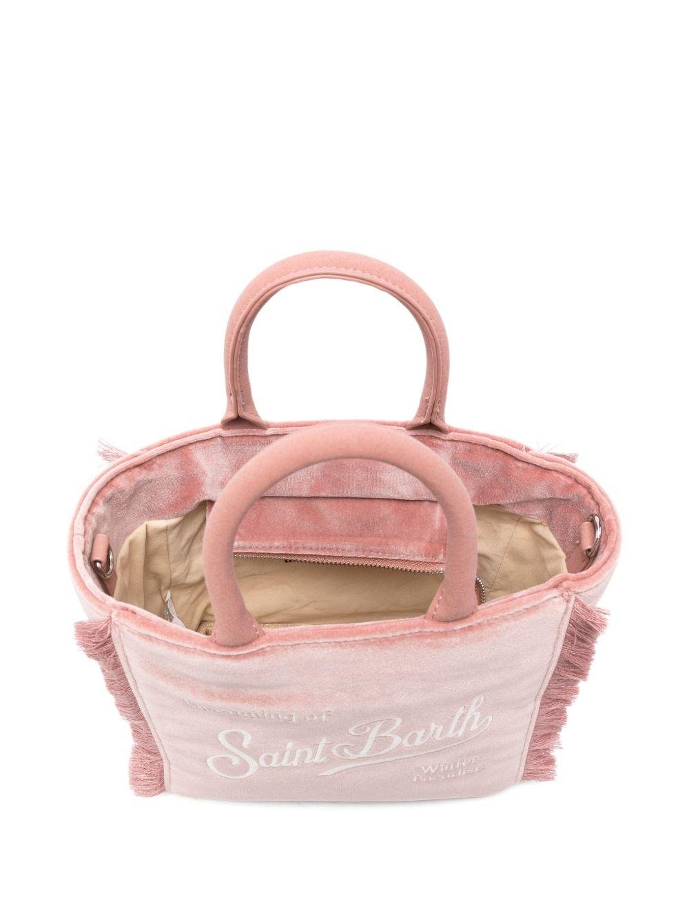Borsa Vanity Mini per bambina MC2 Saint Barth Kids rosa con logo a contrasto sul davanti - Rubino Kids